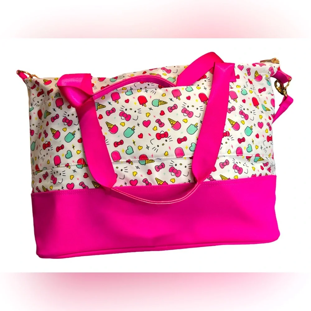 Hello Kitty Clearance Price is Firm! Large White Pink Shoulder Crossbody Bag - Picture 3 of 11